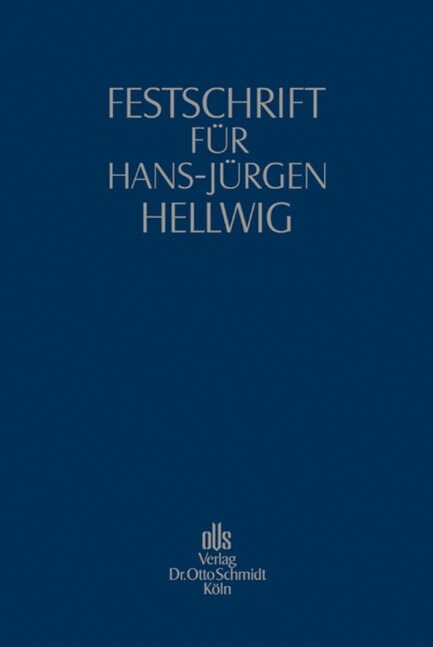 Festschrift fur Hans-Jurgen Hellwig (Hardcover)