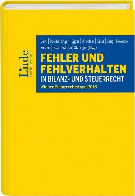 Fehler und Fehlverhalten in Bilanz- und Steuerrecht (f. Osterreich) (Hardcover)