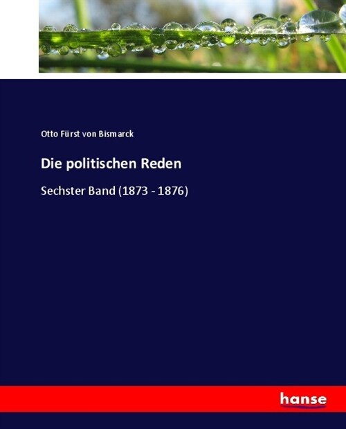 Die politischen Reden: Sechster Band (1873 - 1876) (Paperback)