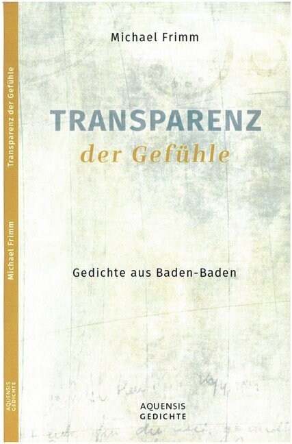 Transparenz der Gefuhle (Paperback)