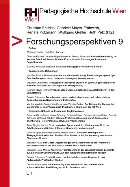 Forschungsperspektiven 9 (Paperback)