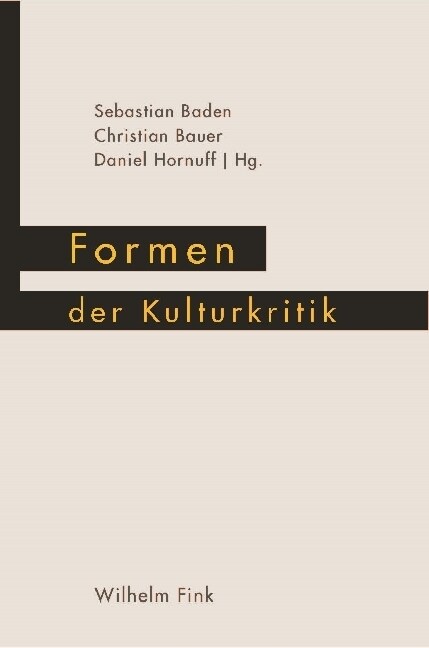 Formen der Kulturkritik (Paperback)