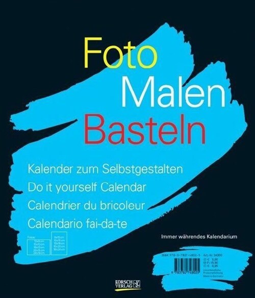 Foto, Malen, Basteln, schwarzer Karton (35 x 30 cm) (Calendar)