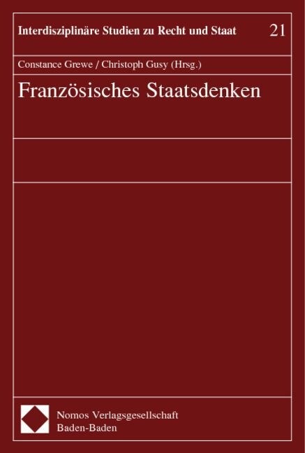 Franzosisches Staatsdenken (Paperback)