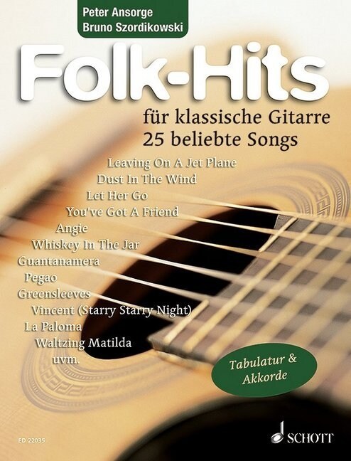 Folk-Hits fur klassische Gitarre (Sheet Music)