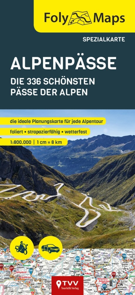 FolyMaps Alpenpasse Spezialkarte (Sheet Map)