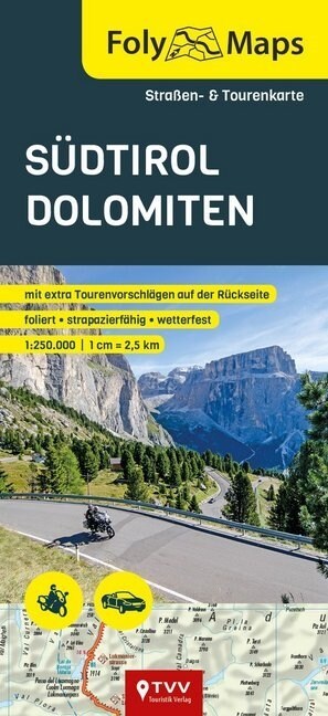 FolyMaps Sudtirol Dolomiten 1:250 000 (Sheet Map)