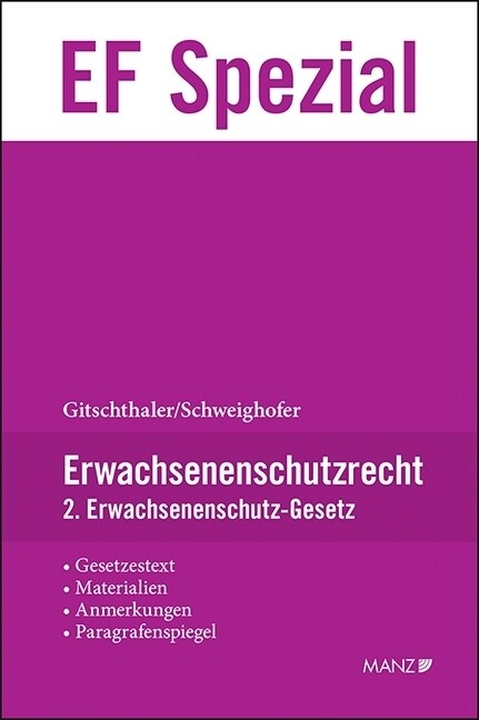 Erwachsenenschutzrecht (f. Osterreich) (Paperback)