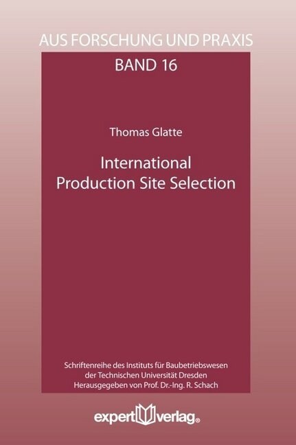 International Production Site Selection (Paperback)