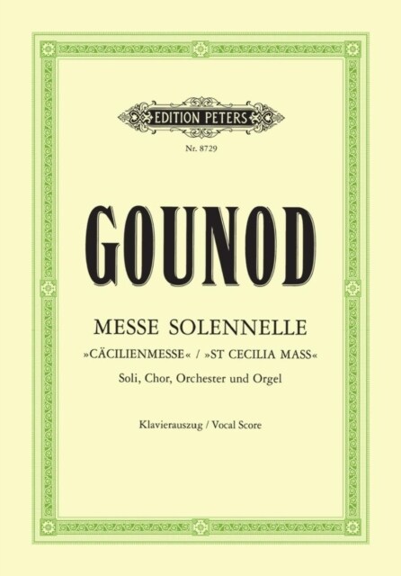 Messe solennelle St Cecilia Mass (Vocal Score) (Sheet Music)