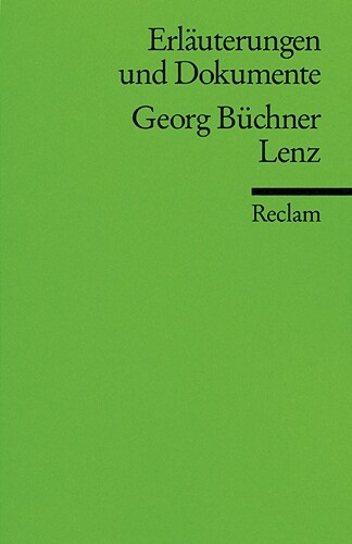 Georg Buchner Lenz (Paperback)