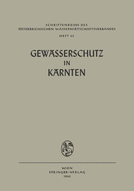 Gewasserschutz in Karnten (Paperback)