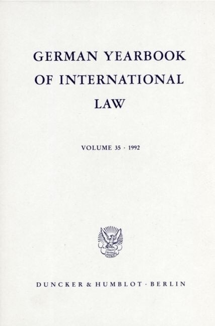 German Yearbook of International Law / Jahrbuch Fur Internationales Recht: Vol. 35 (1992) (Hardcover)