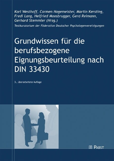 Grundwissen fur die berufsbezogene Eignungsbeurteilung nach DIN 33430 (Hardcover)