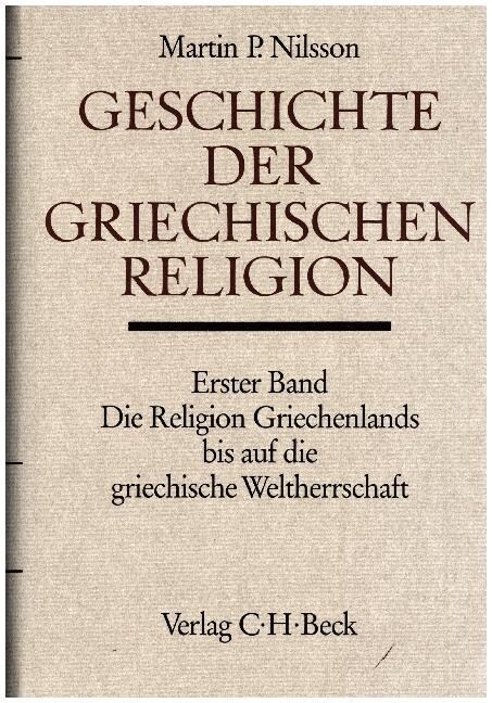 Geschichte der griechischen Religion. Tl.1 (Hardcover)