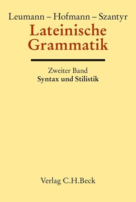 Lateinische Grammatik. Tl.2 (Hardcover)