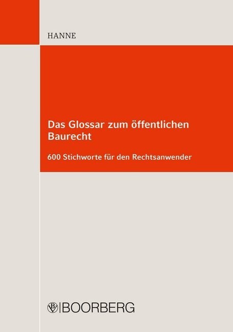 Das Glossar zum offentlichen Baurecht (Paperback)