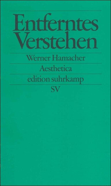 Entferntes Verstehen (Paperback)