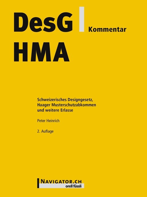 DesG / HMA Kommentar (f. d,. Schweiz) (Hardcover)