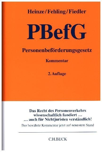 PBefG, Personenbeforderungsgesetz, Kommentar (Hardcover)