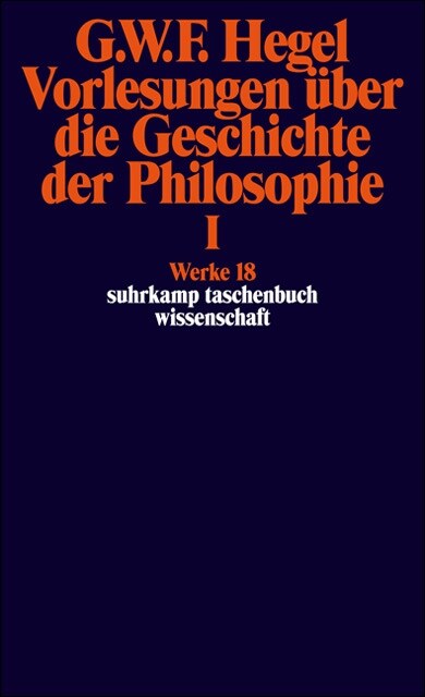 Vorlesungen uber die Geschichte der Philosophie. Tl.1 (Paperback)