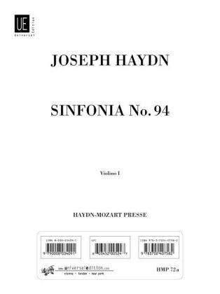Sinfonia Nr. 94 Paukenschlag G-Dur Hob. I:94 fur Orchester Violine 1 (Sheet Music)