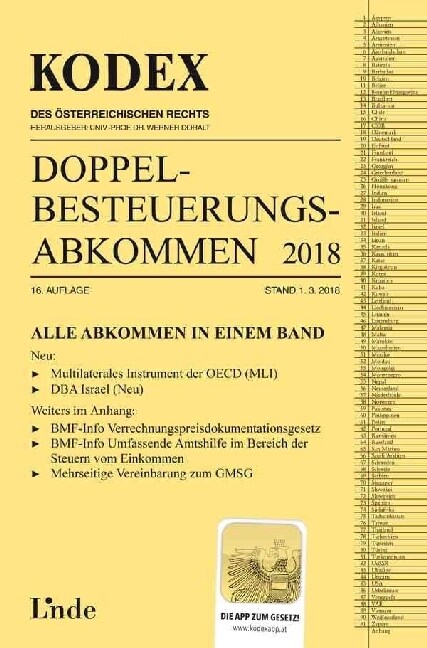 KODEX Doppelbesteuerungsabkommen 2018 (f. Osterreich) (Paperback)