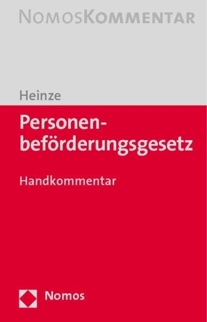 Personenbeforderungsgesetz (PBefG), Kommentar (Hardcover)