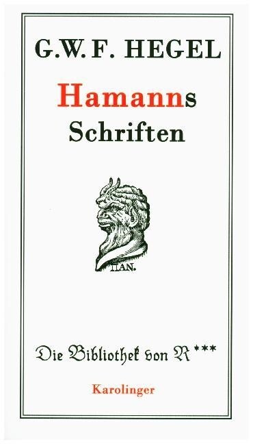 Hamanns Schriften (Paperback)
