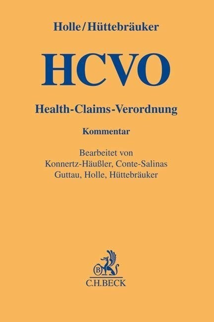 HCVO, Health-Claims-Verordnung, Kommentar (Hardcover)