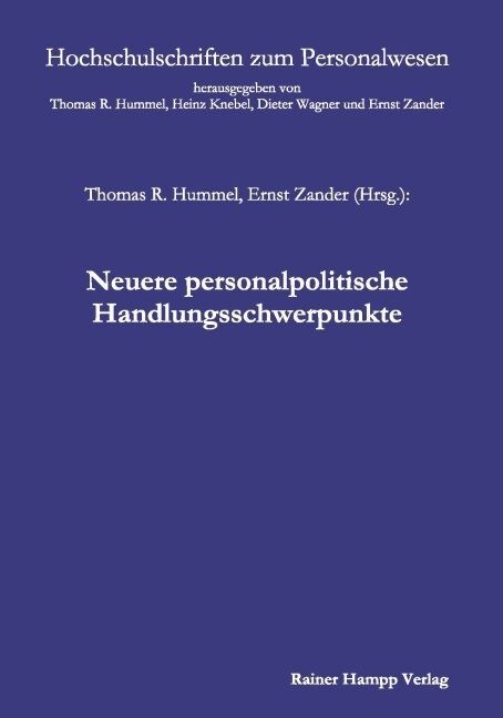 Neuere personalpolitische Handlungsschwerpunkte (Paperback)