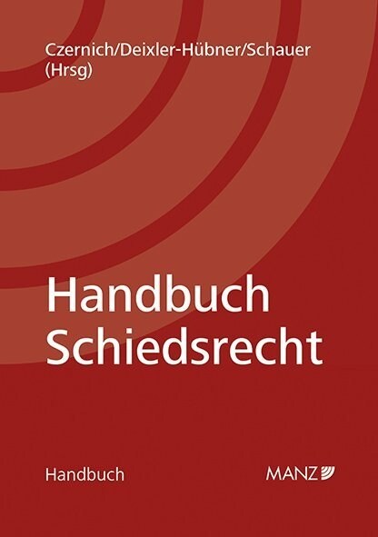 Handbuch Schiedsrecht (Hardcover)