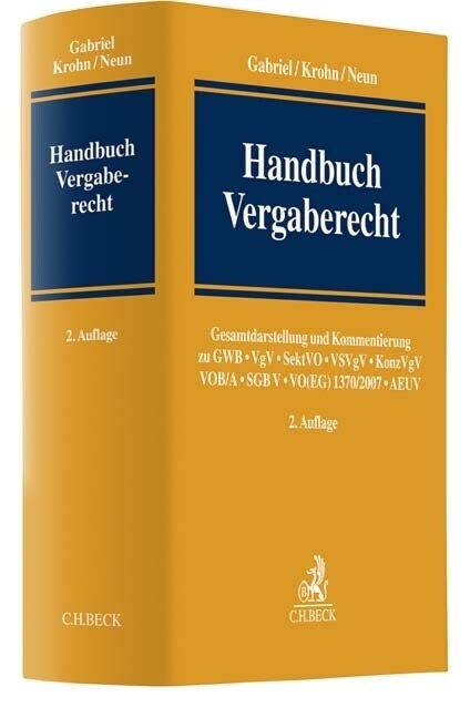 Handbuch Vergaberecht (Hardcover)