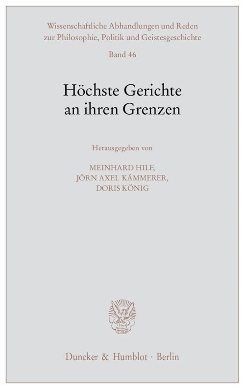 Hochste Gerichte an Ihren Grenzen (Paperback)