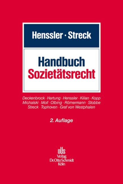 Handbuch des Sozietatsrechts (Hardcover)