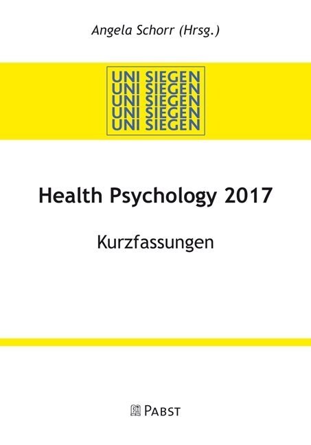 Health Psychology 2017 (Book)