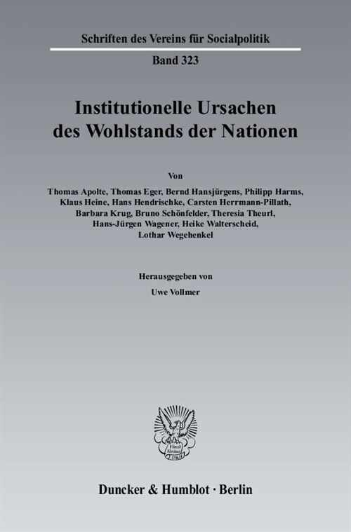 Institutionelle Ursachen des Wohlstands der Nationen (Paperback)