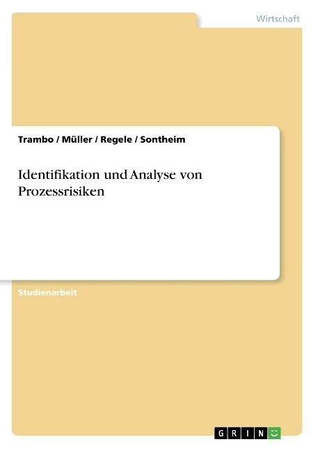 Identifikation und Analyse von Prozessrisiken (Paperback)