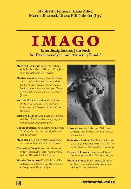IMAGO, Interdisziplinares Jahrbuch fur Psychoanalyse und Asthetik. Bd.3 (Paperback)