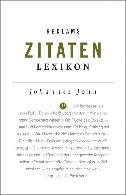 Reclams Zitaten-Lexikon (Paperback)