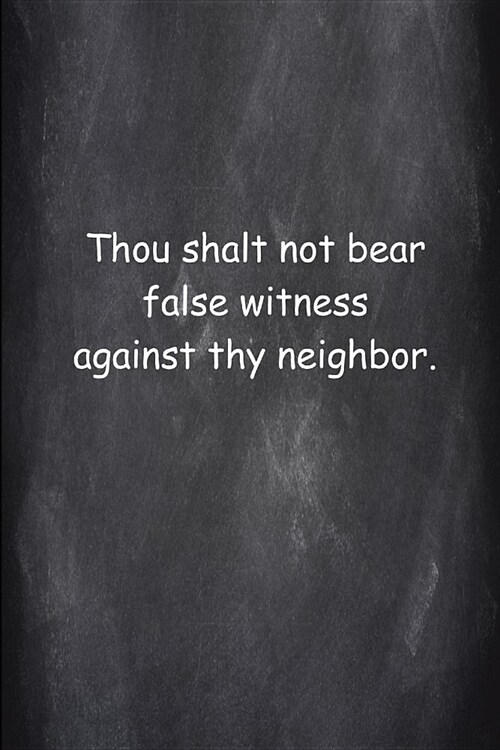 Religious Journal 8th Commandment Chalkboard Style: (notebook, Diary, Blank Book) (Paperback)