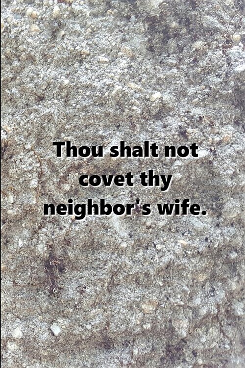 Religious Journal 9th Commandment Traditional Stone: (notebook, Diary, Blank Book) (Paperback)