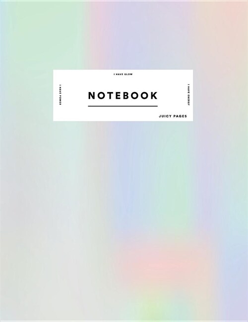Notebook: Cute Pink Blue Green Gradient Holographic Journal Women and Girls ★ School Supplies ★ Personal Diary ύ (Paperback)