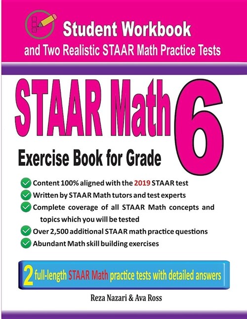 Staar Math Exercise Book for Grade 6: Student Workbook and Two Realistic Staar Math Tests (Paperback)
