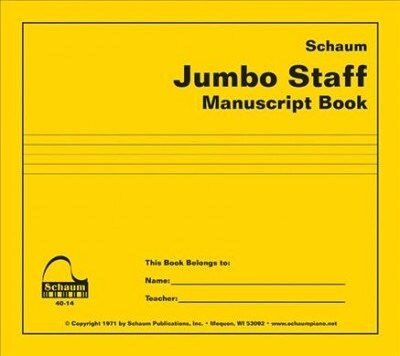 Jumbo Staff Manuscript Book (Paperback)