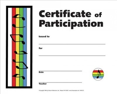 Certificate of Participation (Other)