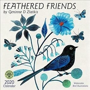 Feathered Friends 2020 Wall Calendar: Watercolor Bird Illustrations by Geninne D Zlatkis (Wall)