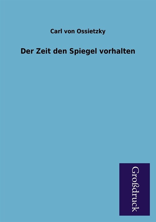 Der Zeit Den Spiegel Vorhalten (Paperback)