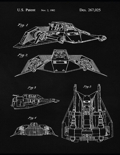 Star Wars Notebook Patent Art Journal, Large, College-Ruled, 8.5 X 11 Inches, 150 Pages: Star Wars Snowspeeder Patent Art Journal Notebook, Great Gift (Paperback)