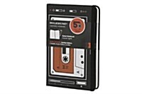 Audio Cassette Ruled Pocket Notebook: Black/Red (Hardcover)